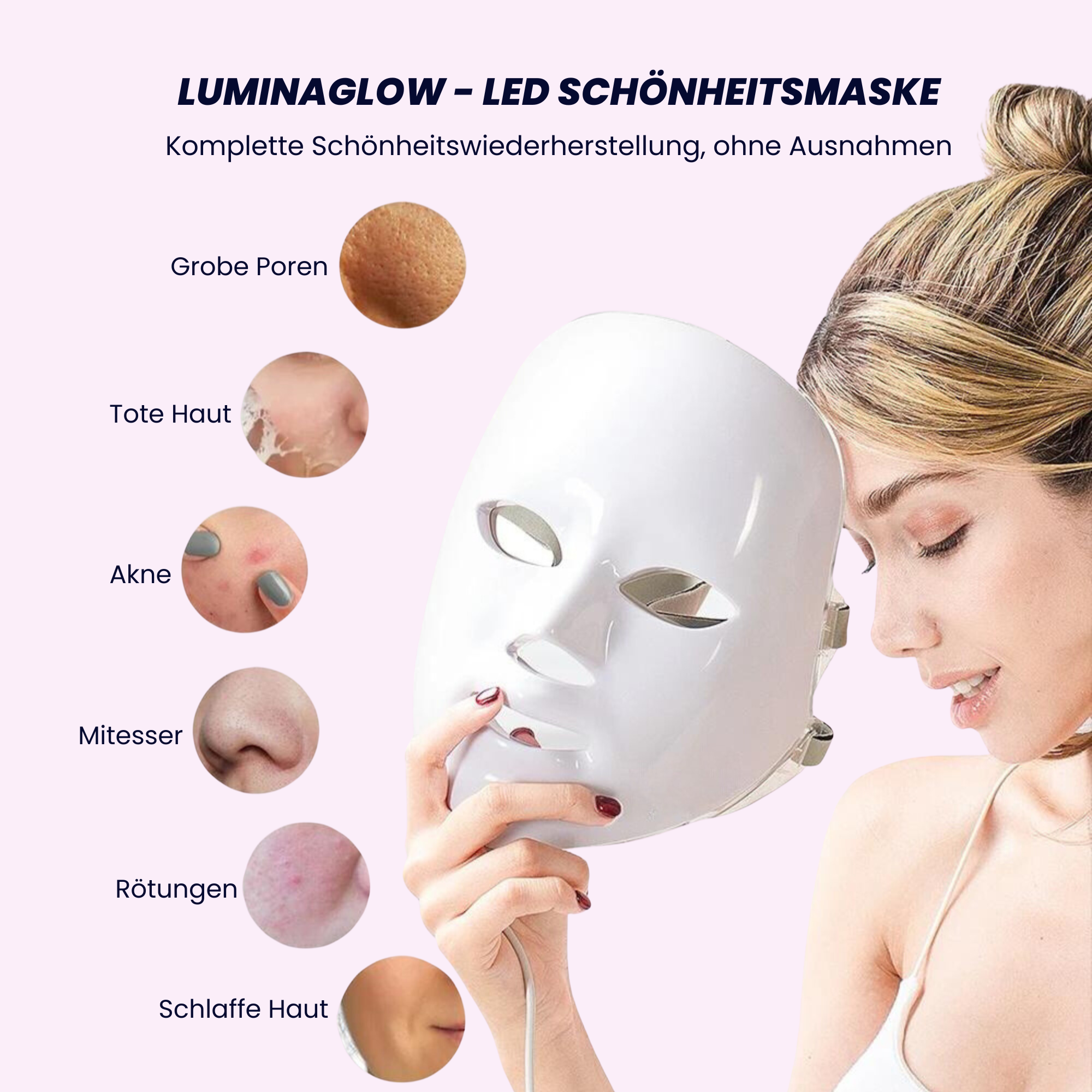 LuminaGlow - Gesichts-LED-Schönheitsmaske